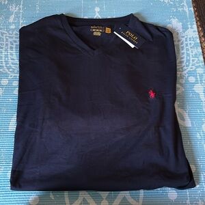 BNWT navy polo v neck tee